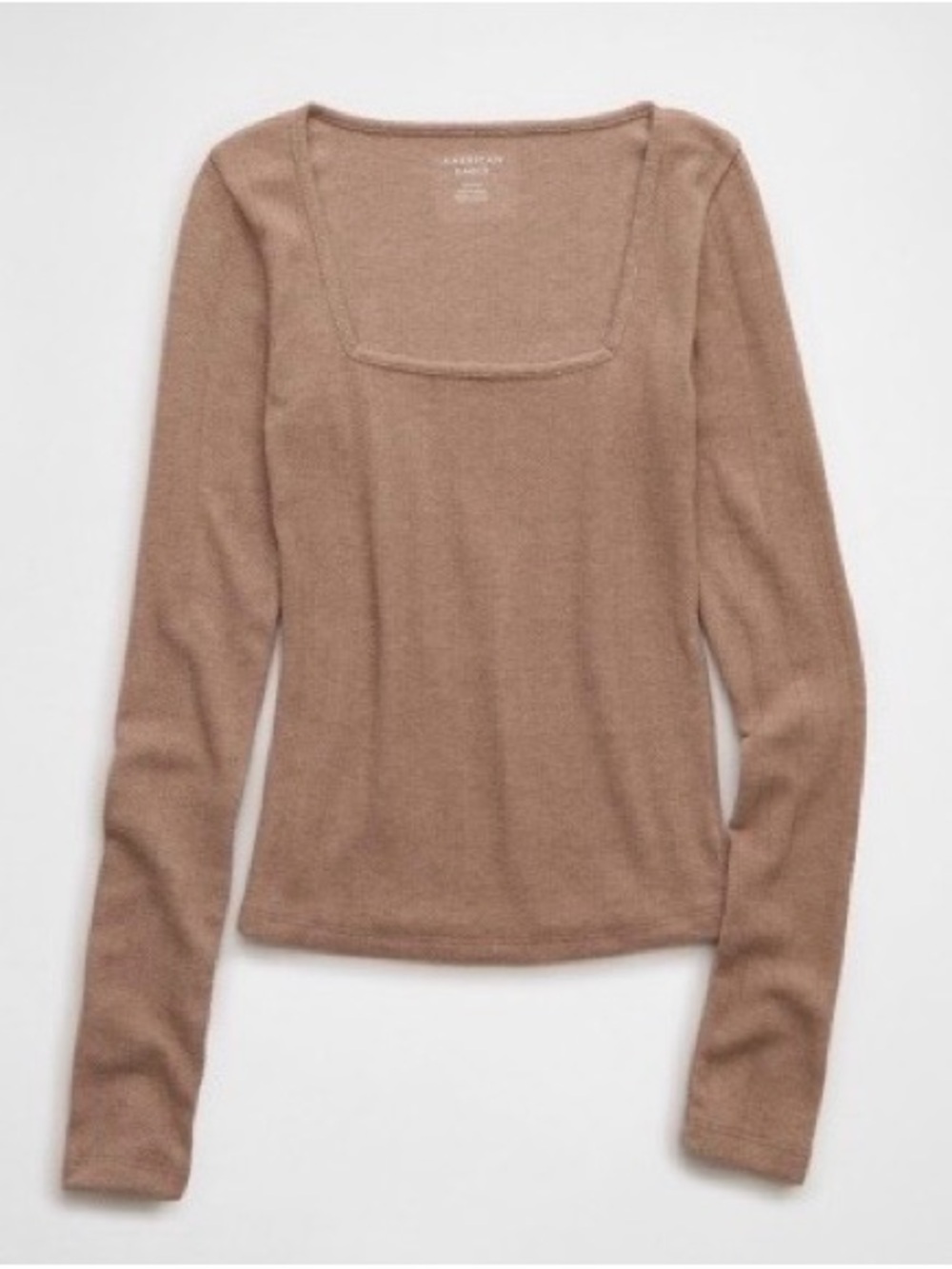 American Eagle Outfitters Long Sleeve Square Neck T-Shirt